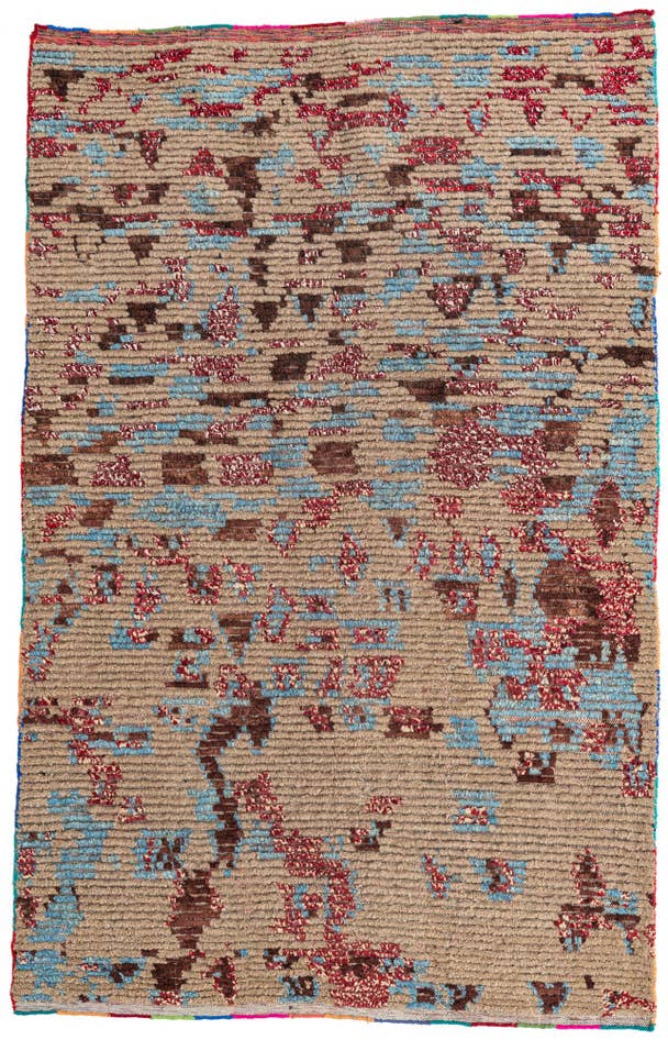 Detail image of 5' 4 x 8' 6 Hand Knotted Moroccan Wool Rug