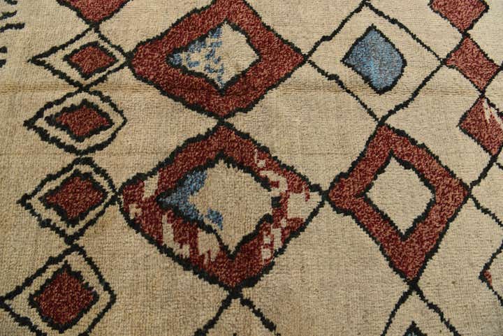 9' 3 x 11' 10 Hand Knotted Moroccan Wool Rug