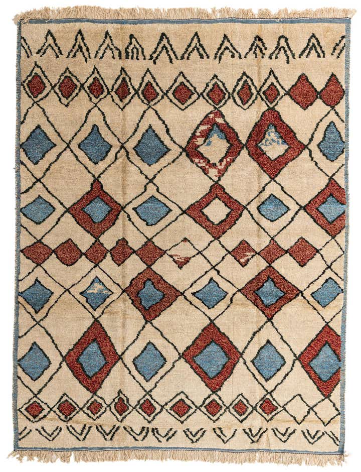 9' 3 x 11' 10 Hand Knotted Moroccan Wool Rug