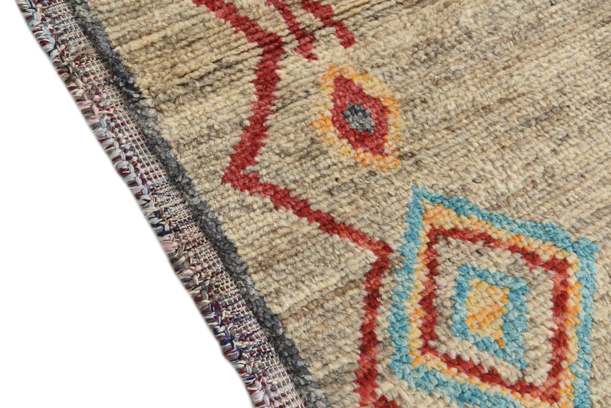 5' 3 x 7' 5 Hand Knotted Moroccan Wool Rug