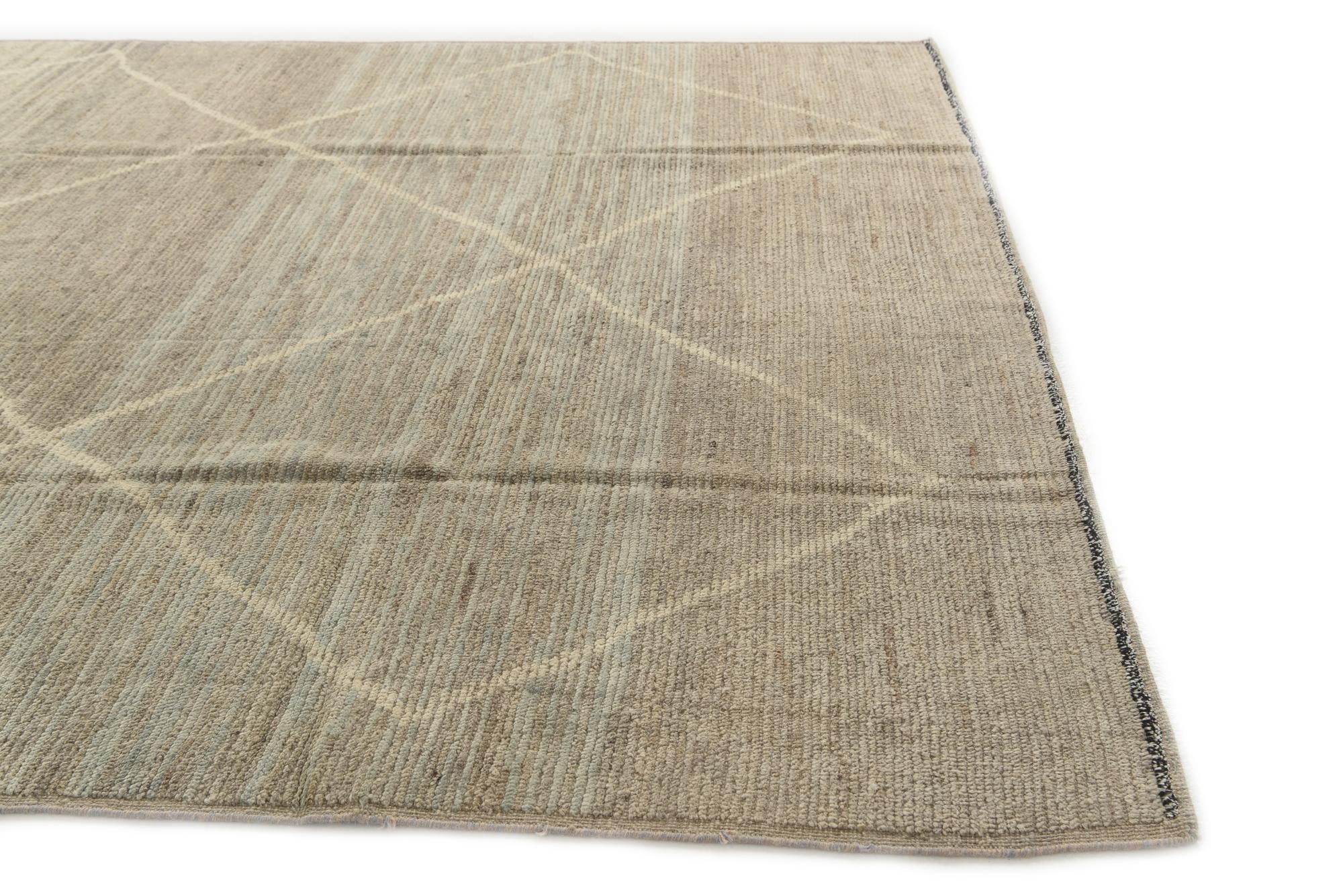 8' x 10' 1 Hand Knotted Moroccan Wool Rug