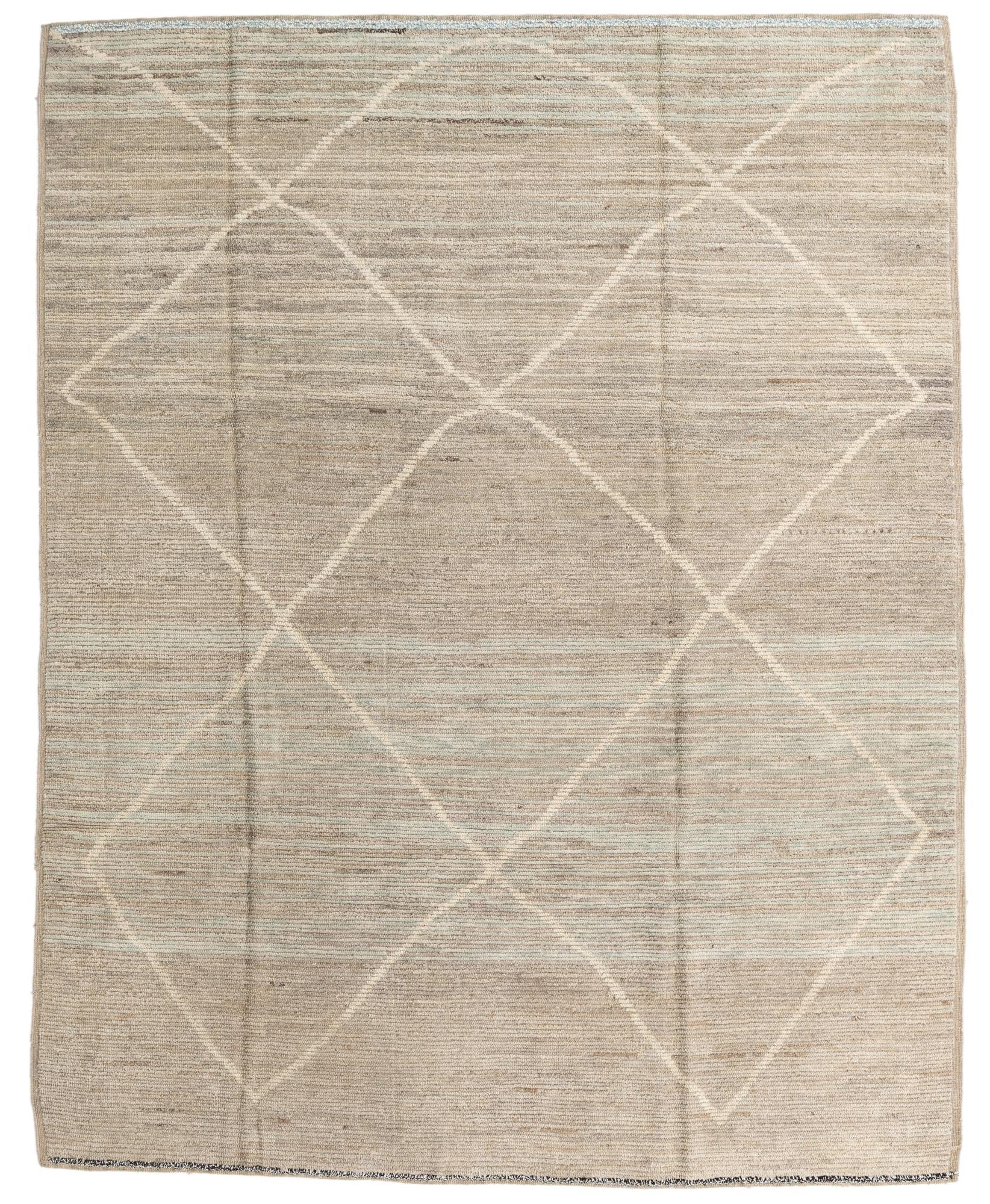 8' x 10' 1 Hand Knotted Moroccan Wool Rug