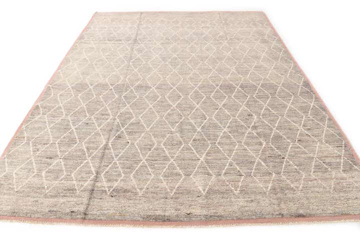 8' 5 x 10' 9 Hand Knotted Moroccan Wool Rug