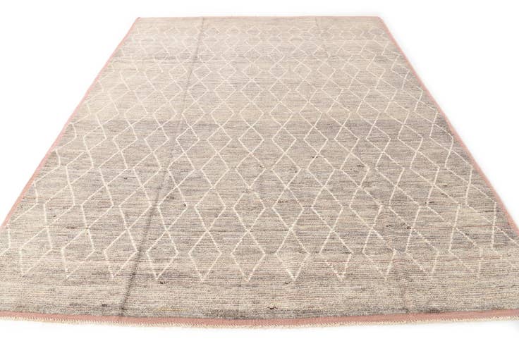 Detail image of 8' 5 x 10' 9 Hand Knotted Moroccan Wool Rug
