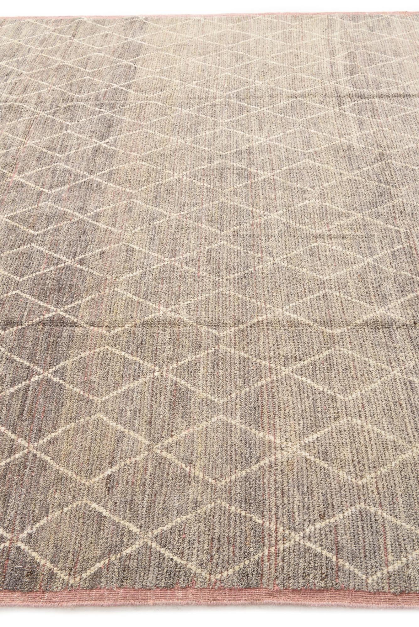8' 5 x 10' 9 Hand Knotted Moroccan Wool Rug