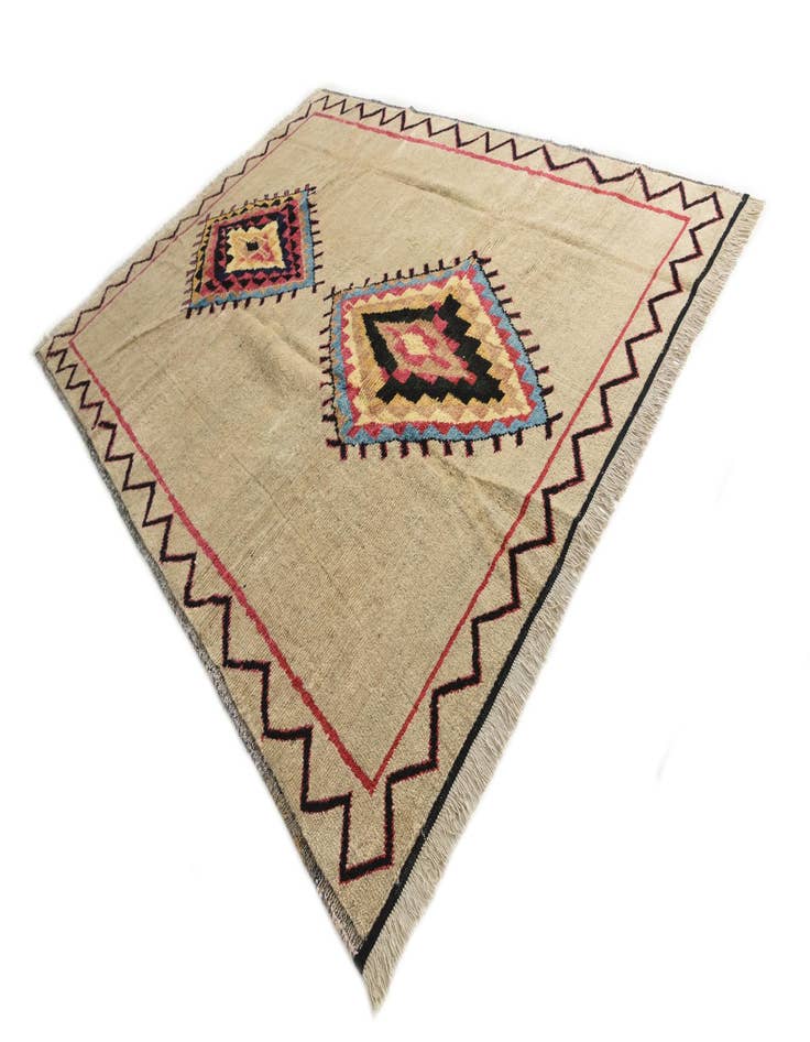 Detail image of 8' 10 x 12'  Hand Knotted Moroccan Wool Rug