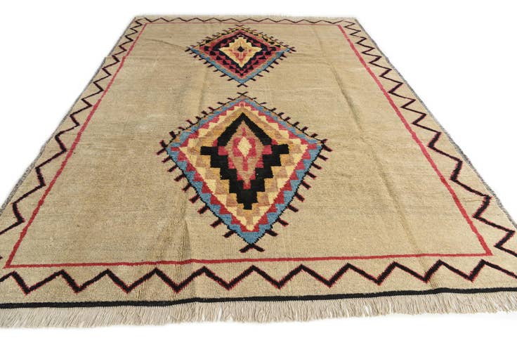 Detail image of 8' 10 x 12' Hand Knotted Moroccan Wool Rug