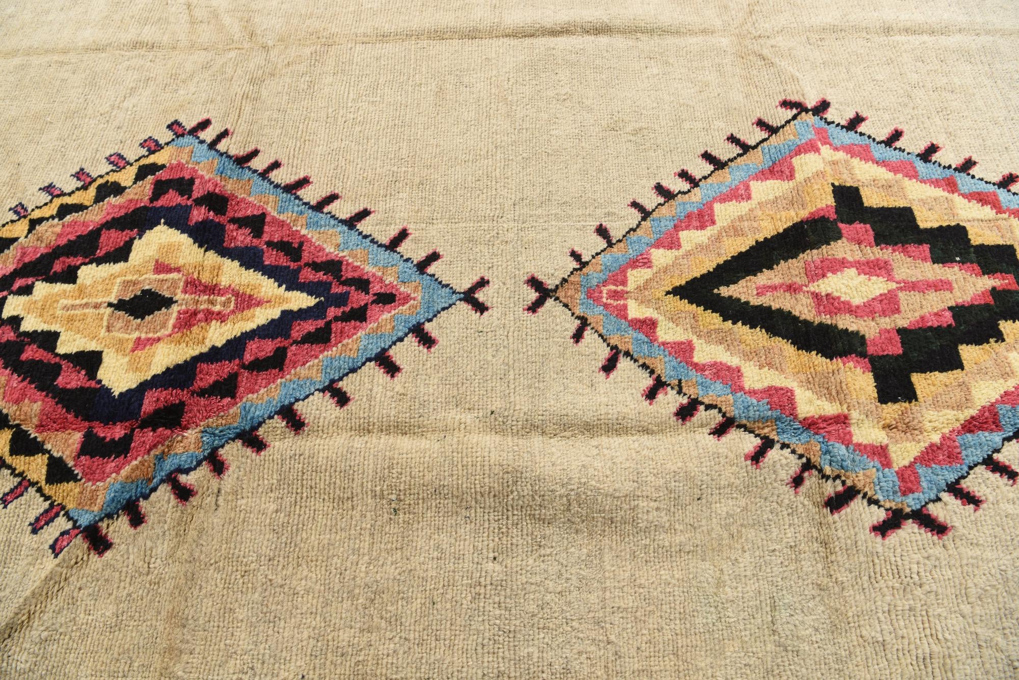 8' 10 x 12' Hand Knotted Moroccan Wool Rug