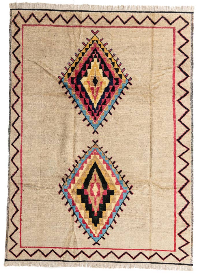 Detail image of 8' 10 x 12' Hand Knotted Moroccan Wool Rug