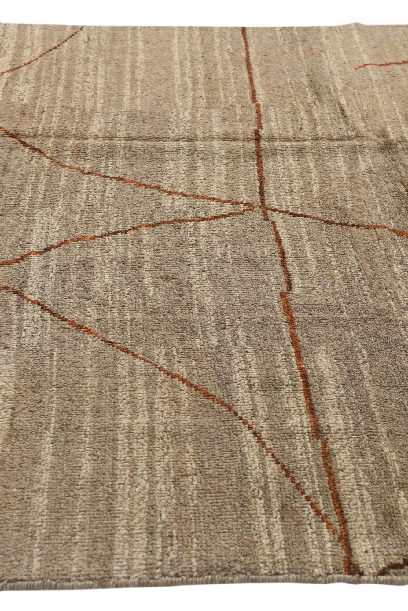 5' 7 x 8' 3 Hand Knotted Moroccan Wool Rug