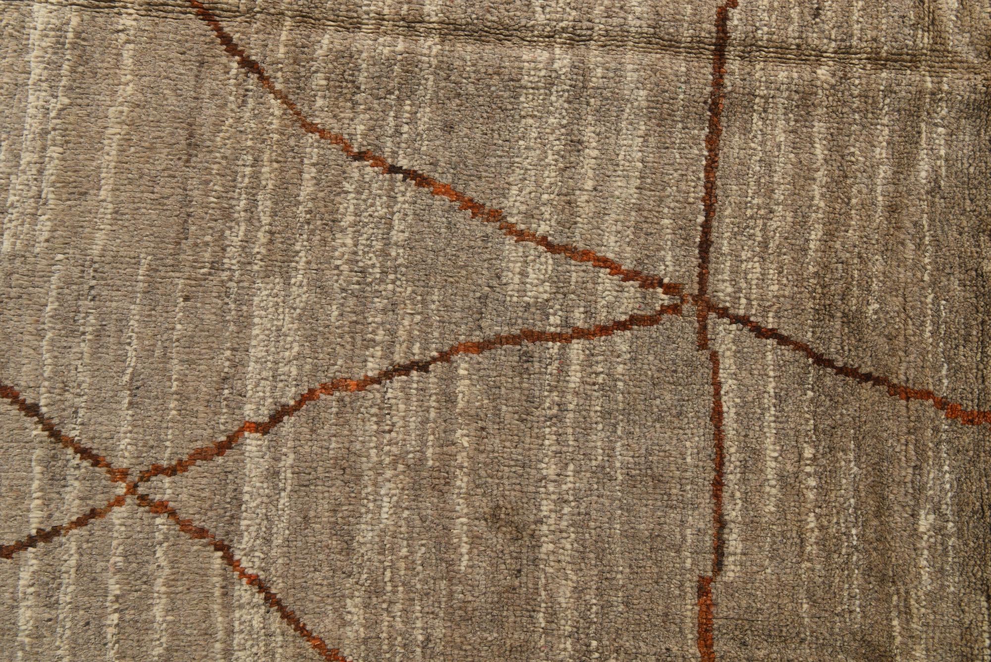 5' 7 x 8' 3 Hand Knotted Moroccan Wool Rug
