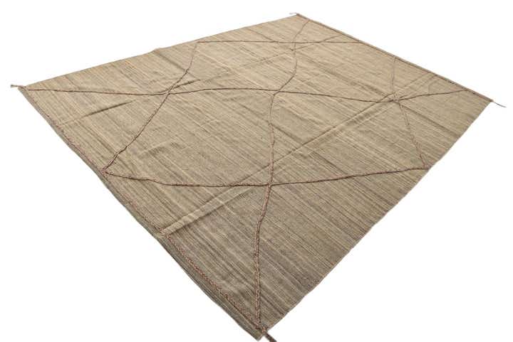 8' 6 x 11' 5 Hand Knotted Moroccan Wool Rug