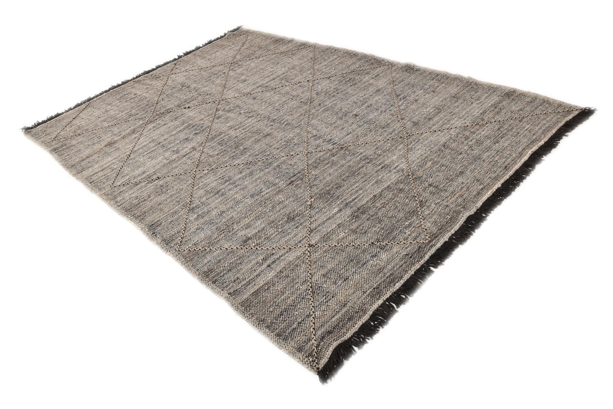 6' 8 x 9' 5 Hand Knotted Moroccan Wool Rug