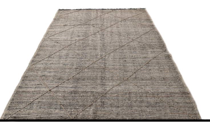 Detail image of 6' 8 x 9' 5 Hand Knotted Moroccan Wool Rug