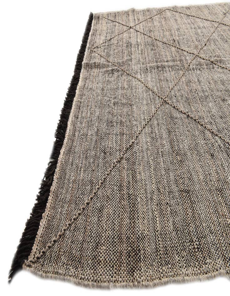 Detail image of 6' 8 x 9' 5 Hand Knotted Moroccan Wool Rug