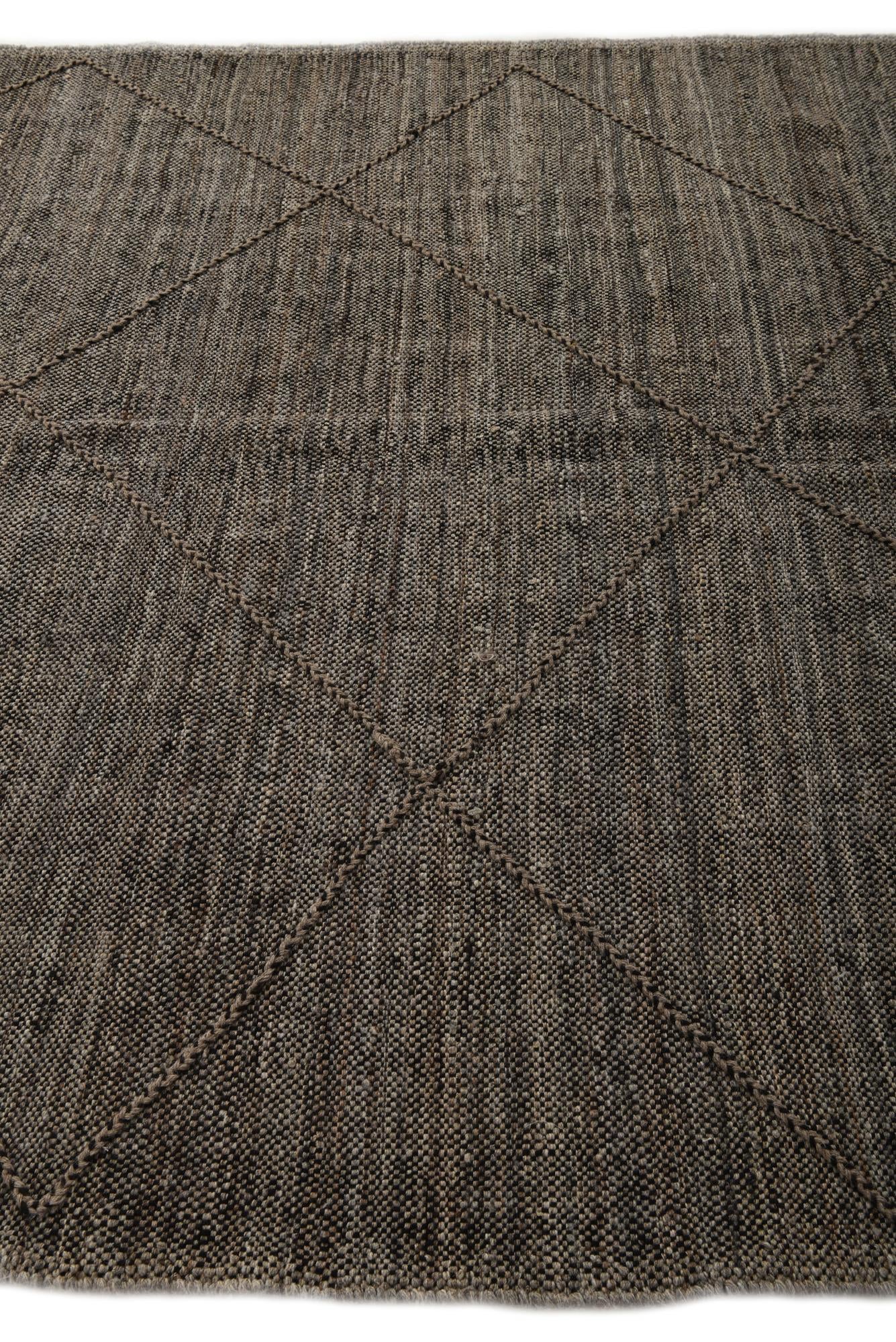 6' 8 x 9' 5 Hand Knotted Moroccan Wool Rug