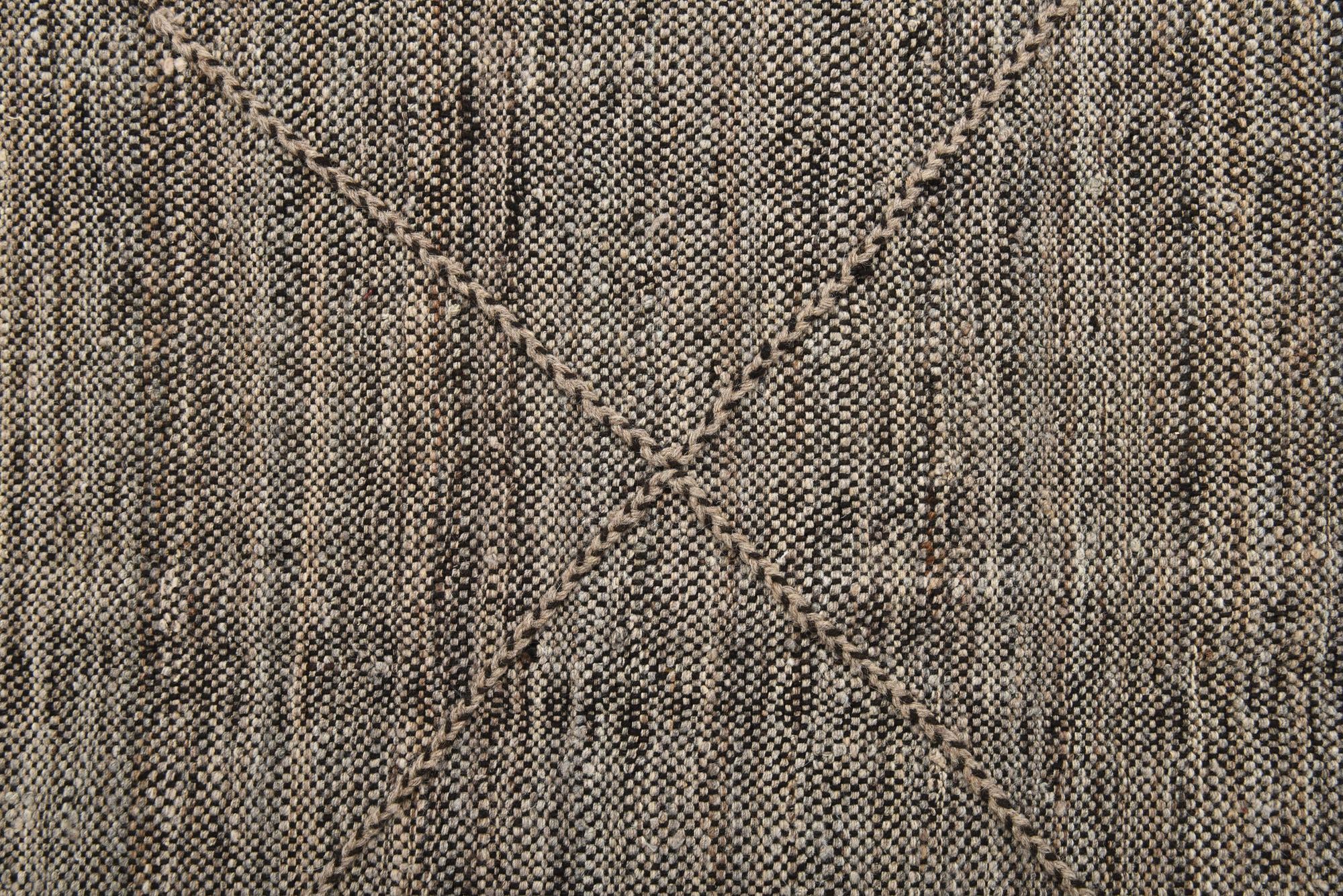 6' 8 x 9' 5 Hand Knotted Moroccan Wool Rug