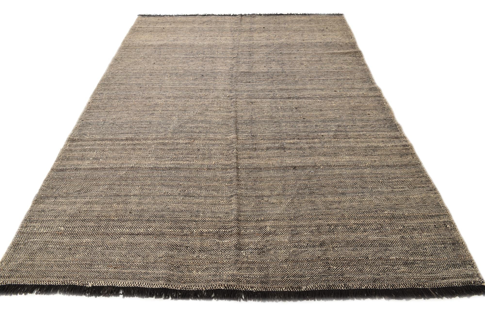 7' x 9' 6 Hand Knotted Moroccan Wool Rug