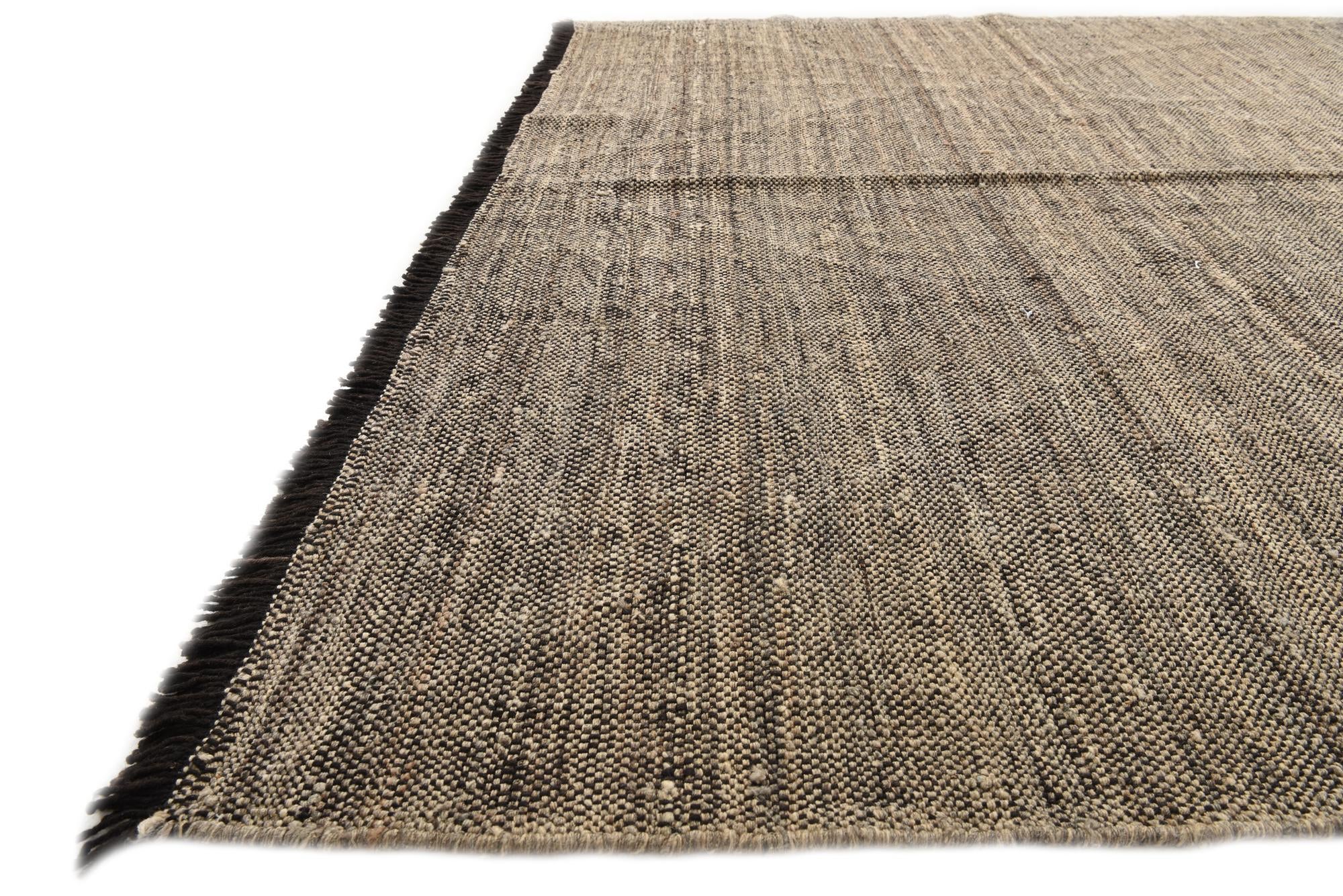 7' x 9' 6 Hand Knotted Moroccan Wool Rug