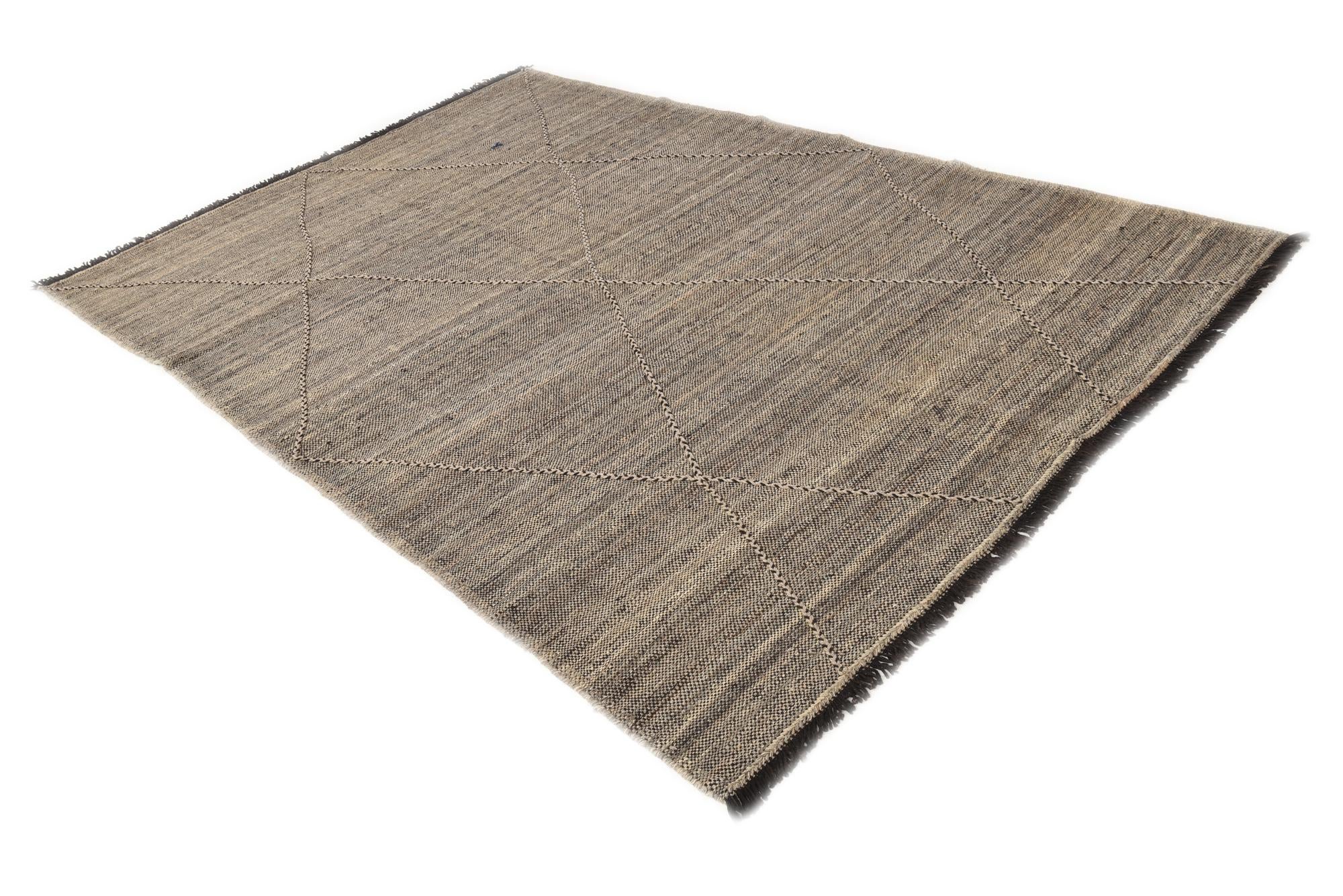 6' 8 x 9' 10 Hand Knotted Moroccan Wool Rug