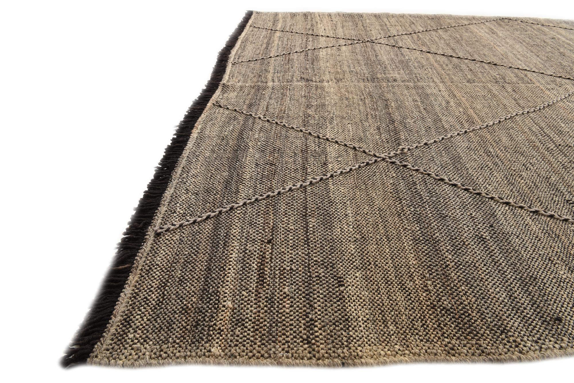 6' 8 x 9' 10 Hand Knotted Moroccan Wool Rug