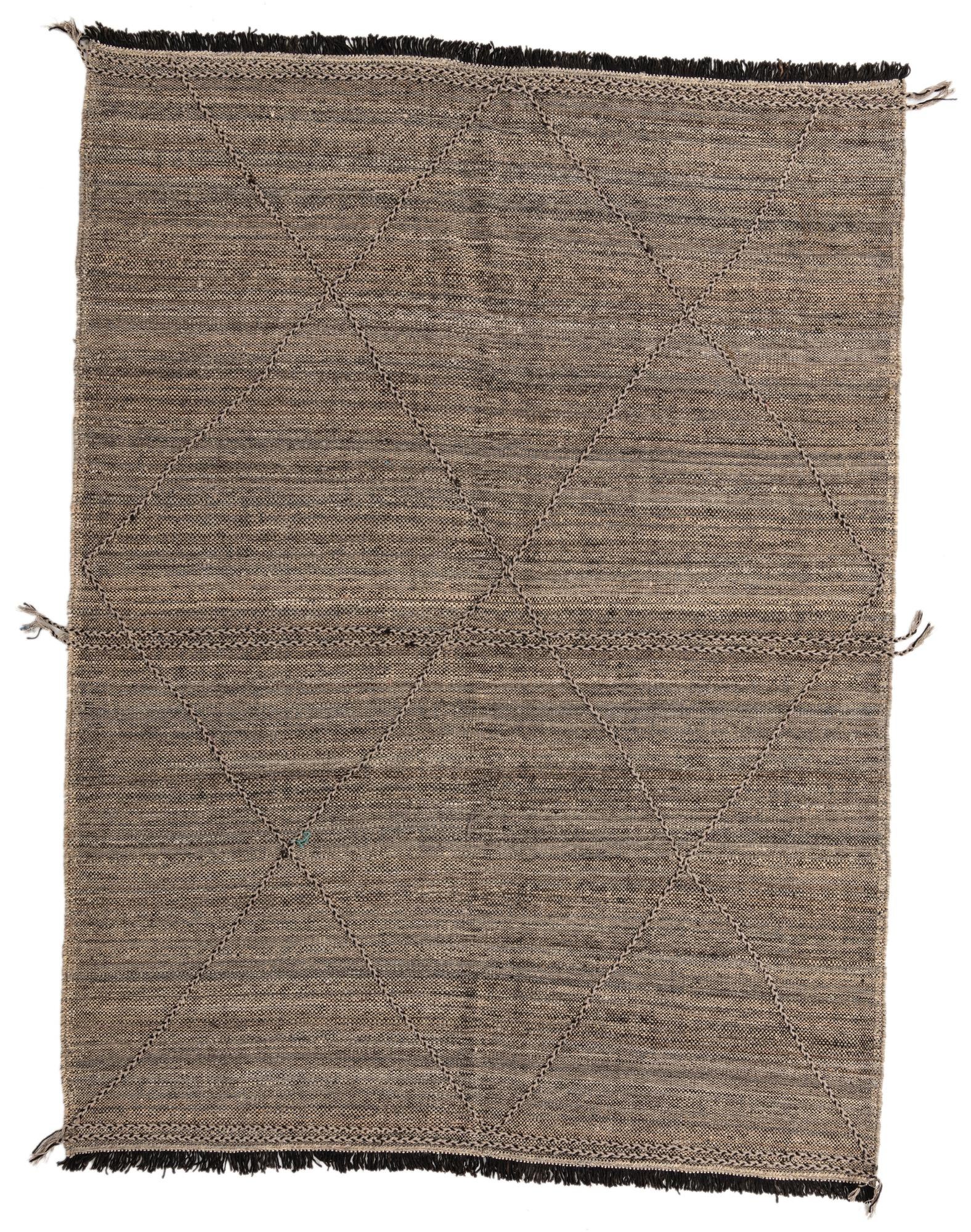 7' 2 x 9' 6 Hand Knotted Moroccan Wool Rug
