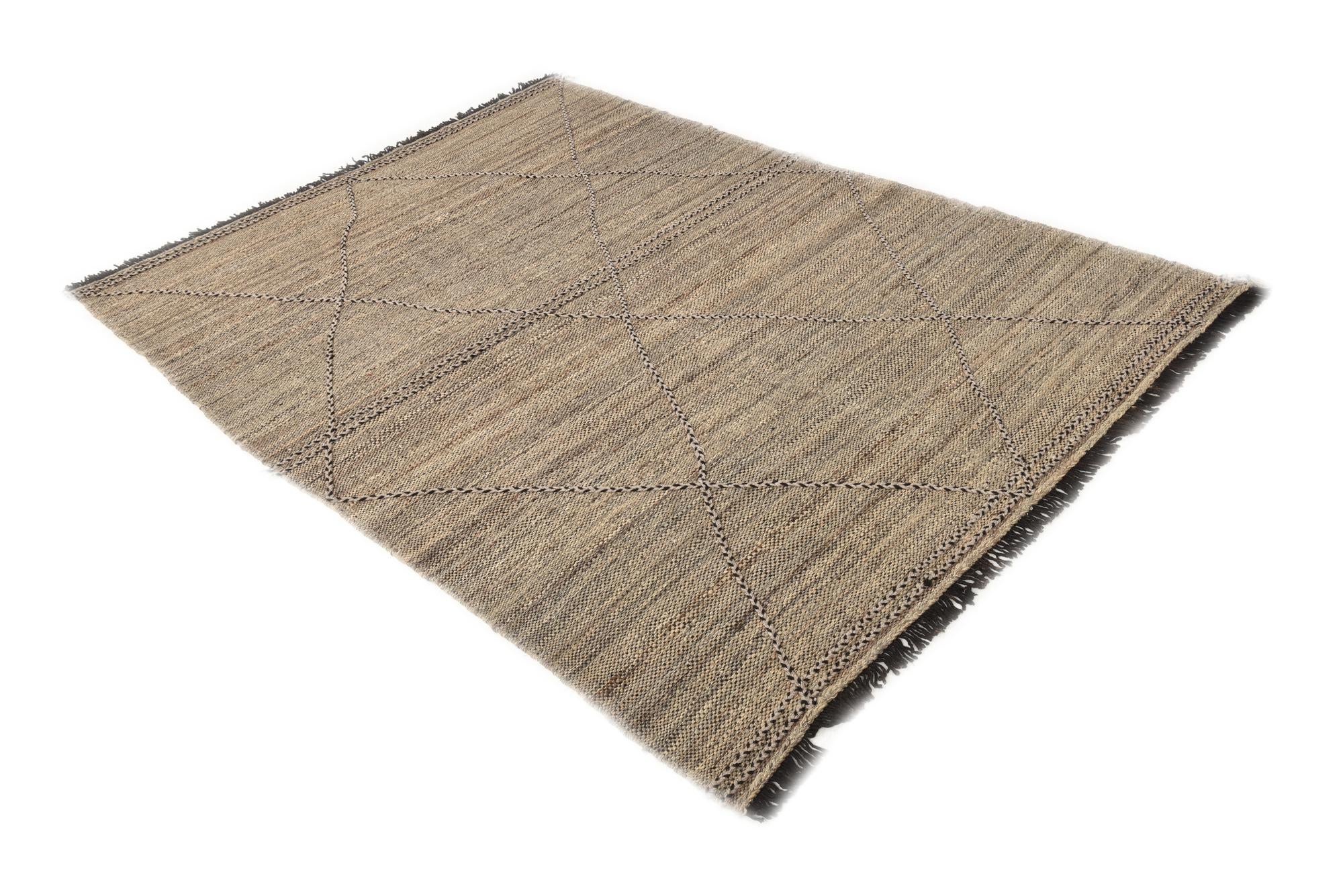5' 7 x 7' 9 Hand Knotted Moroccan Wool Rug