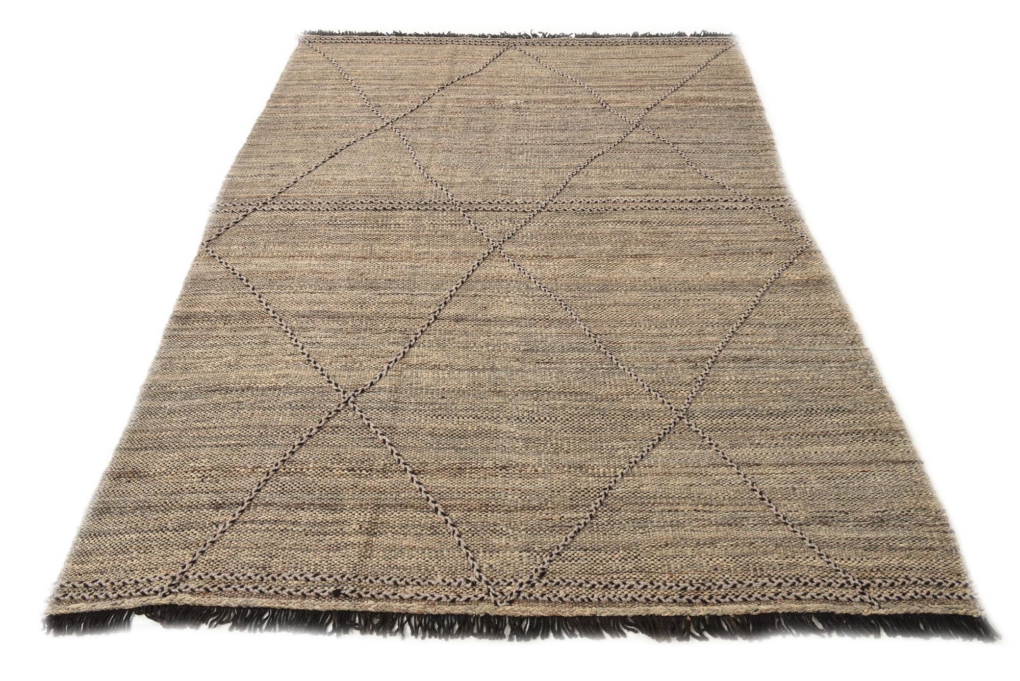 5' 7 x 7' 9 Hand Knotted Moroccan Wool Rug