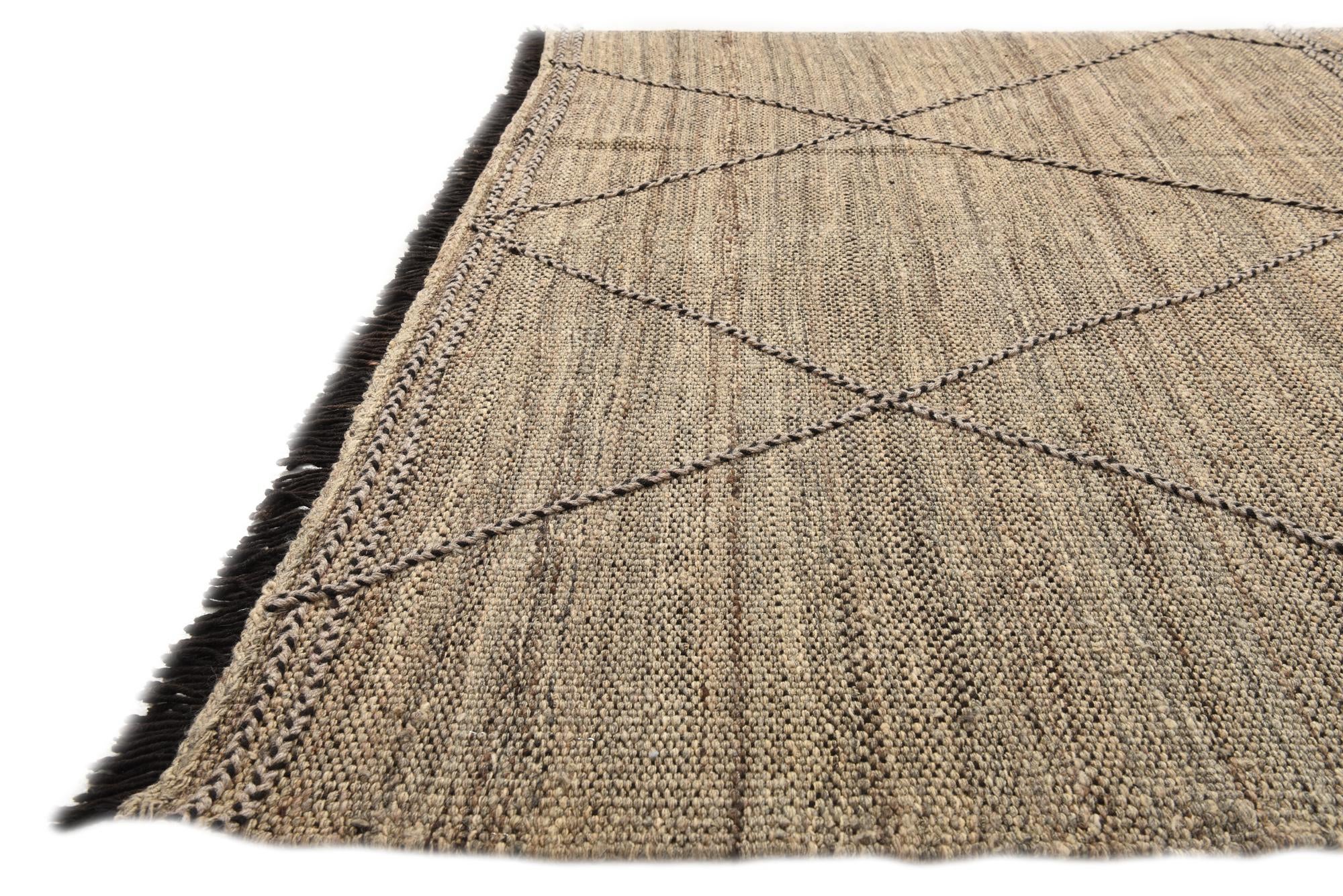 5' 7 x 7' 9 Hand Knotted Moroccan Wool Rug