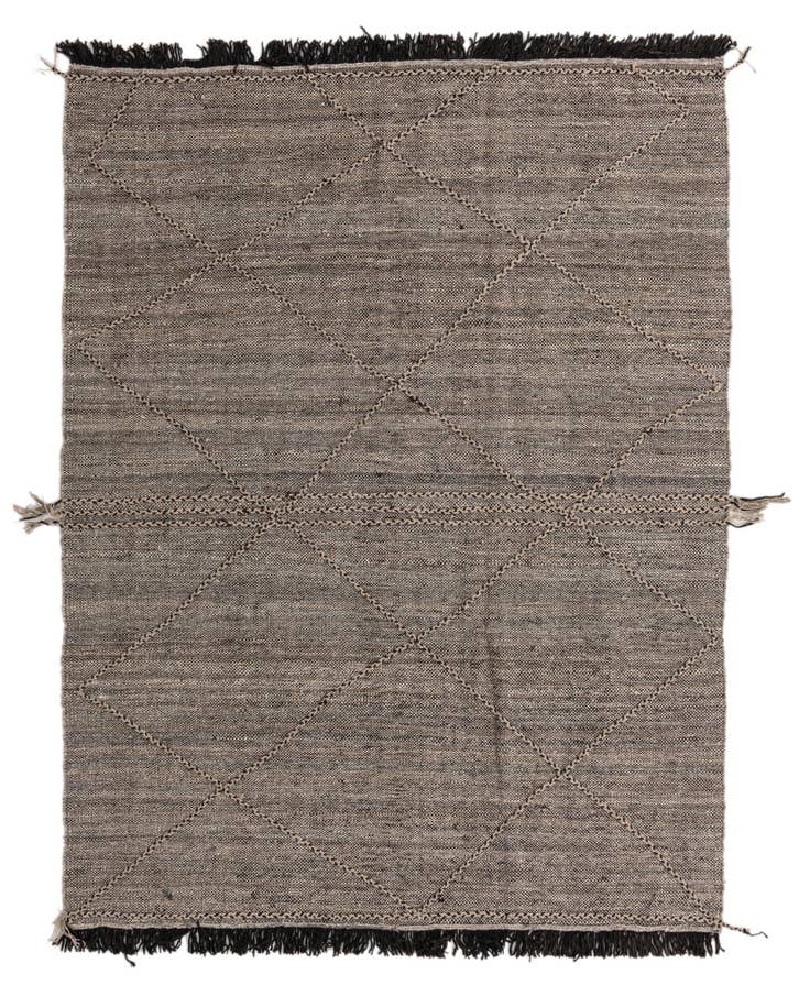 Detail image of 5' 9 x 7' 6 Hand Knotted Moroccan Wool Rug