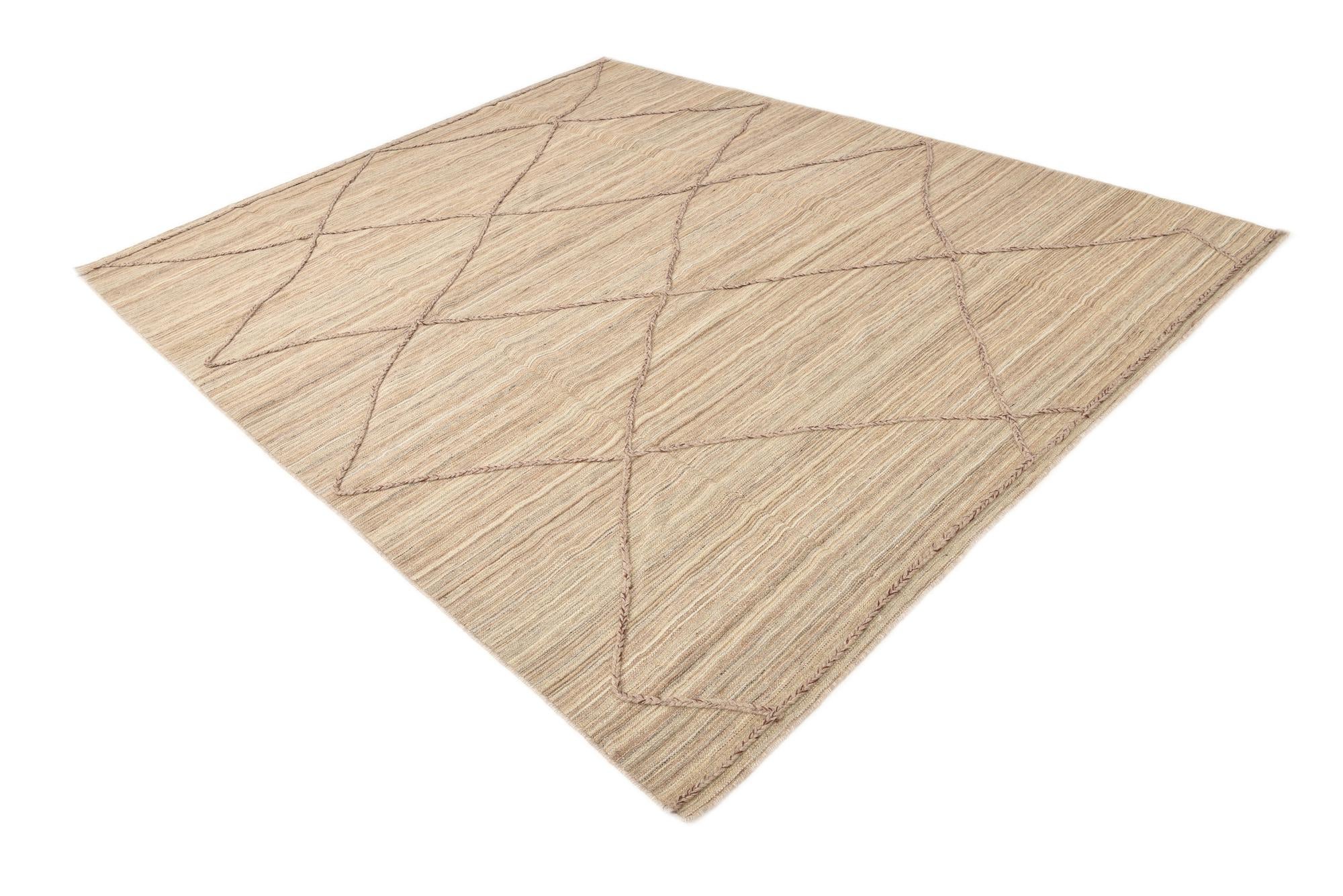 8' 2 x 9' 10 Hand Knotted Moroccan Wool Rug