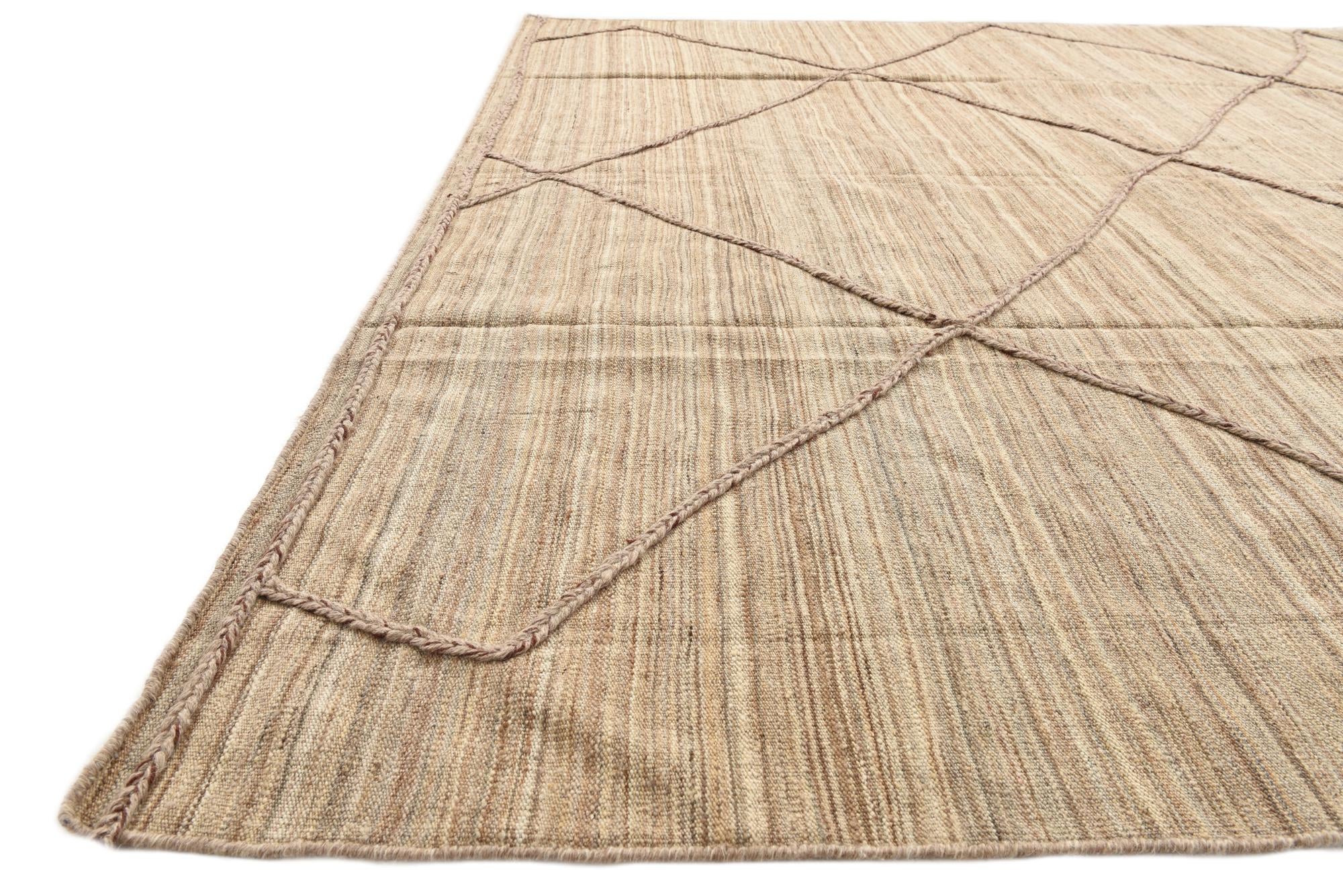 8' 2 x 9' 10 Hand Knotted Moroccan Wool Rug