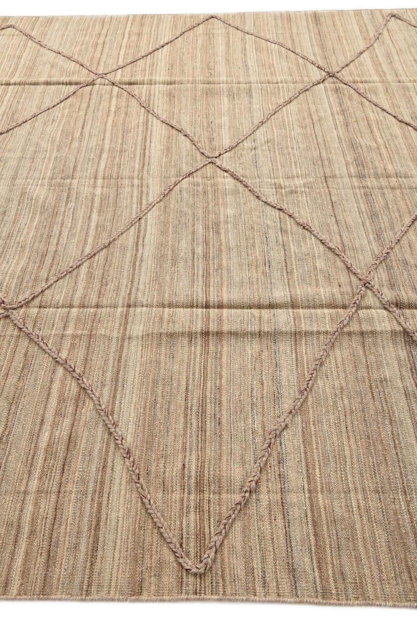 8' 2 x 9' 10 Hand Knotted Moroccan Wool Rug