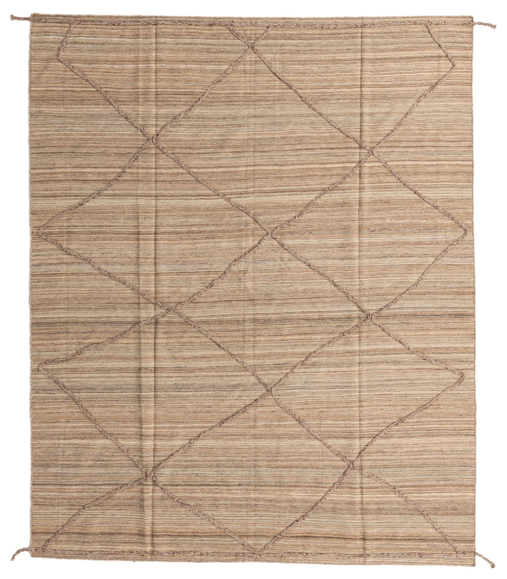 8' 2 x 9' 10 Hand Knotted Moroccan Wool Rug