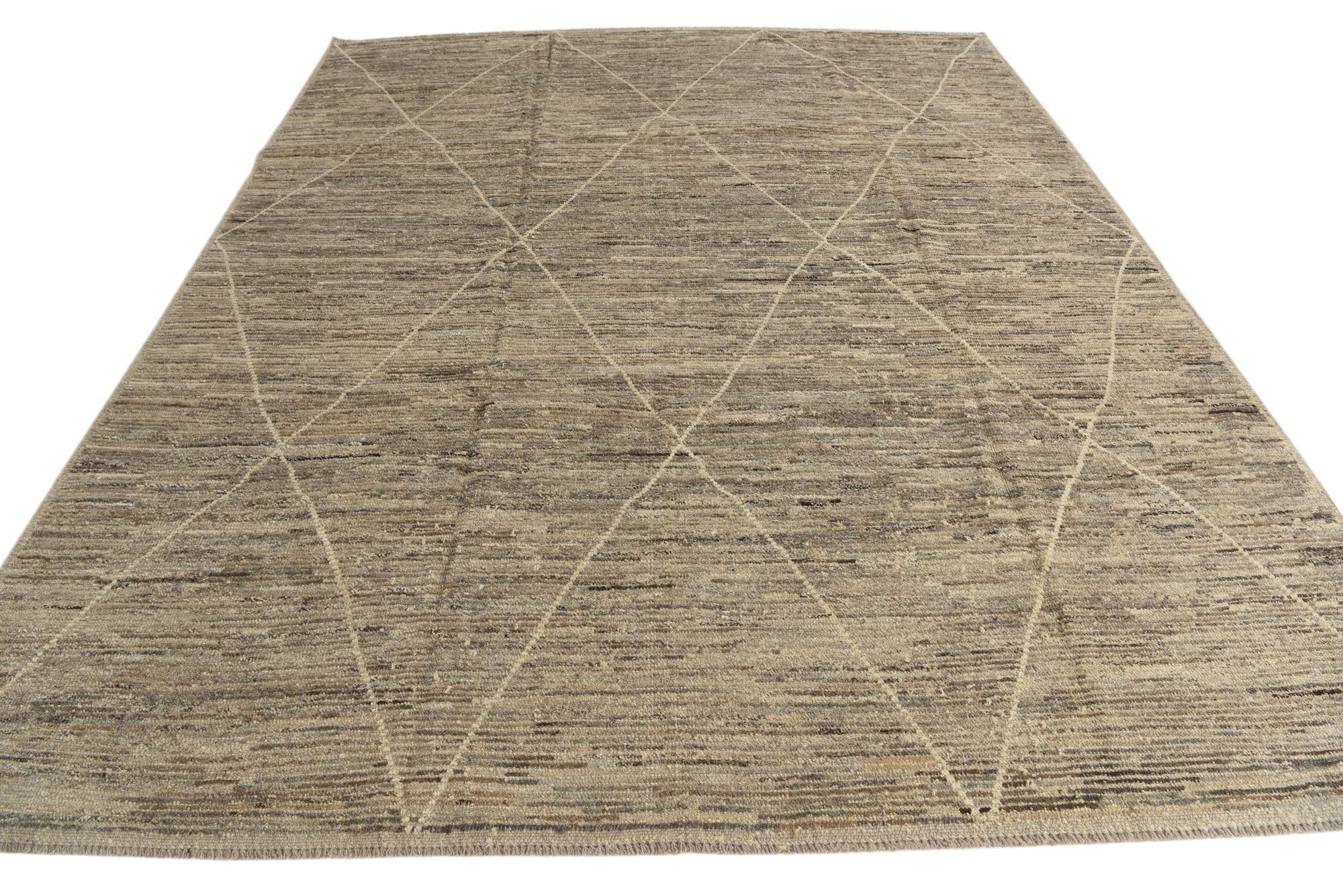 8' 9 x 10' 10 Hand Knotted Moroccan Wool Rug