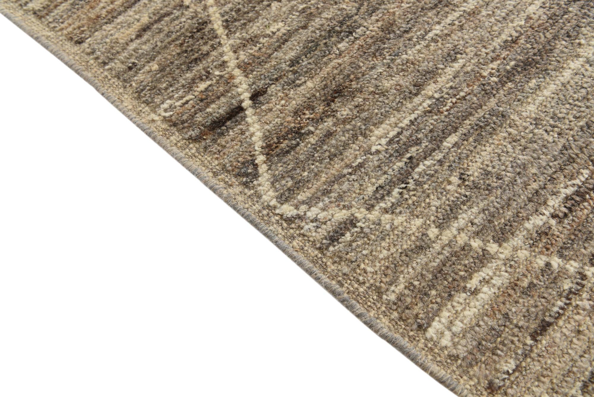 8' 9 x 10' 10 Hand Knotted Moroccan Wool Rug