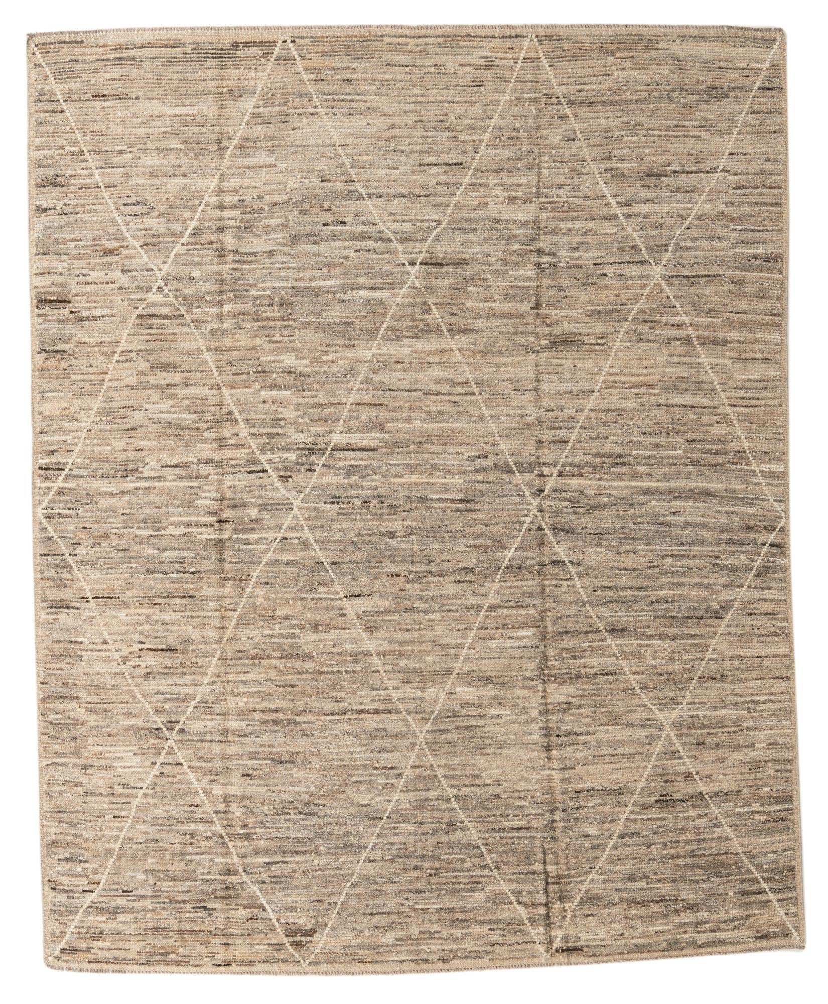 8' 9 x 10' 10 Hand Knotted Moroccan Wool Rug