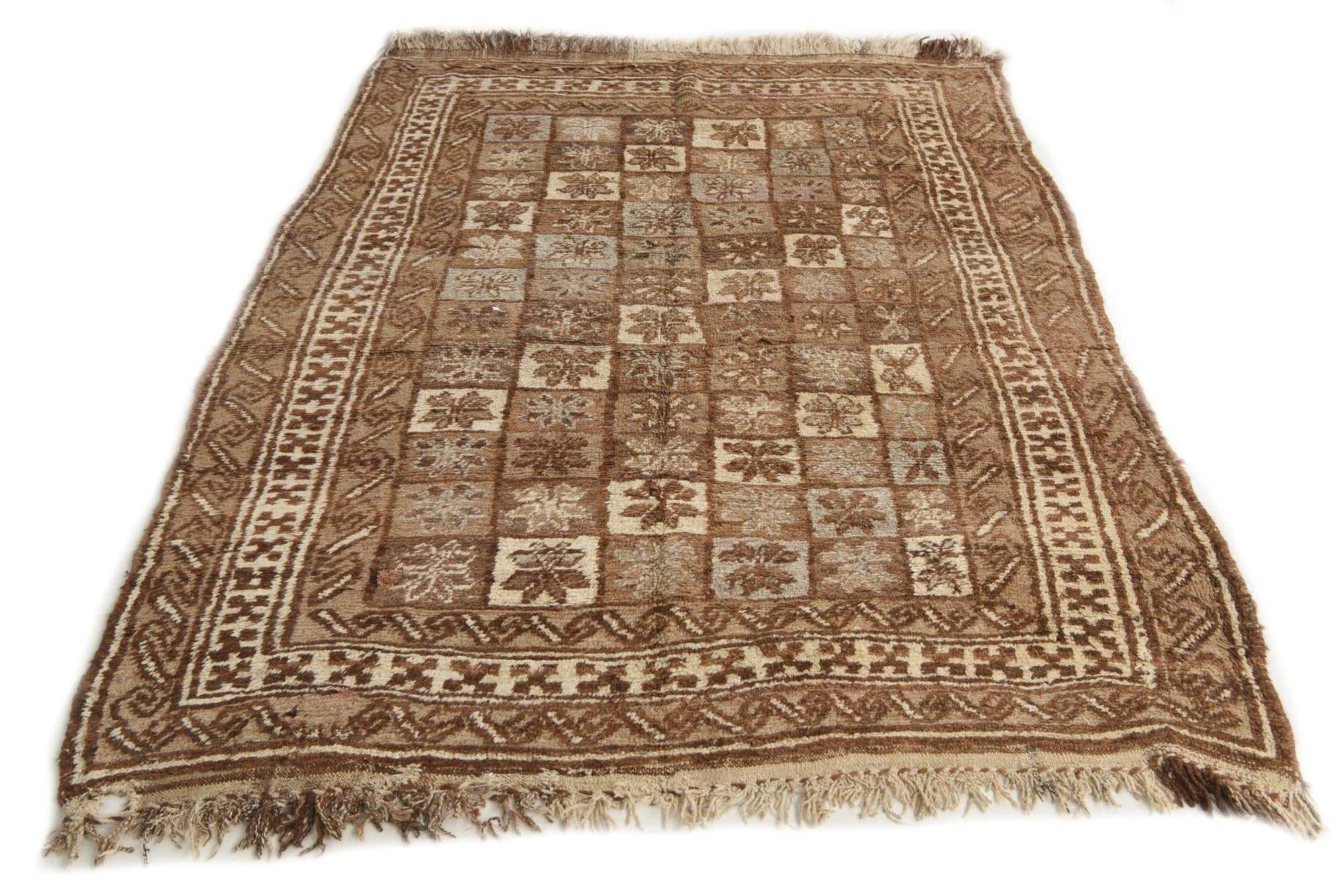 5' 4 x 7' 3 Hand Knotted Moroccan Wool Rug