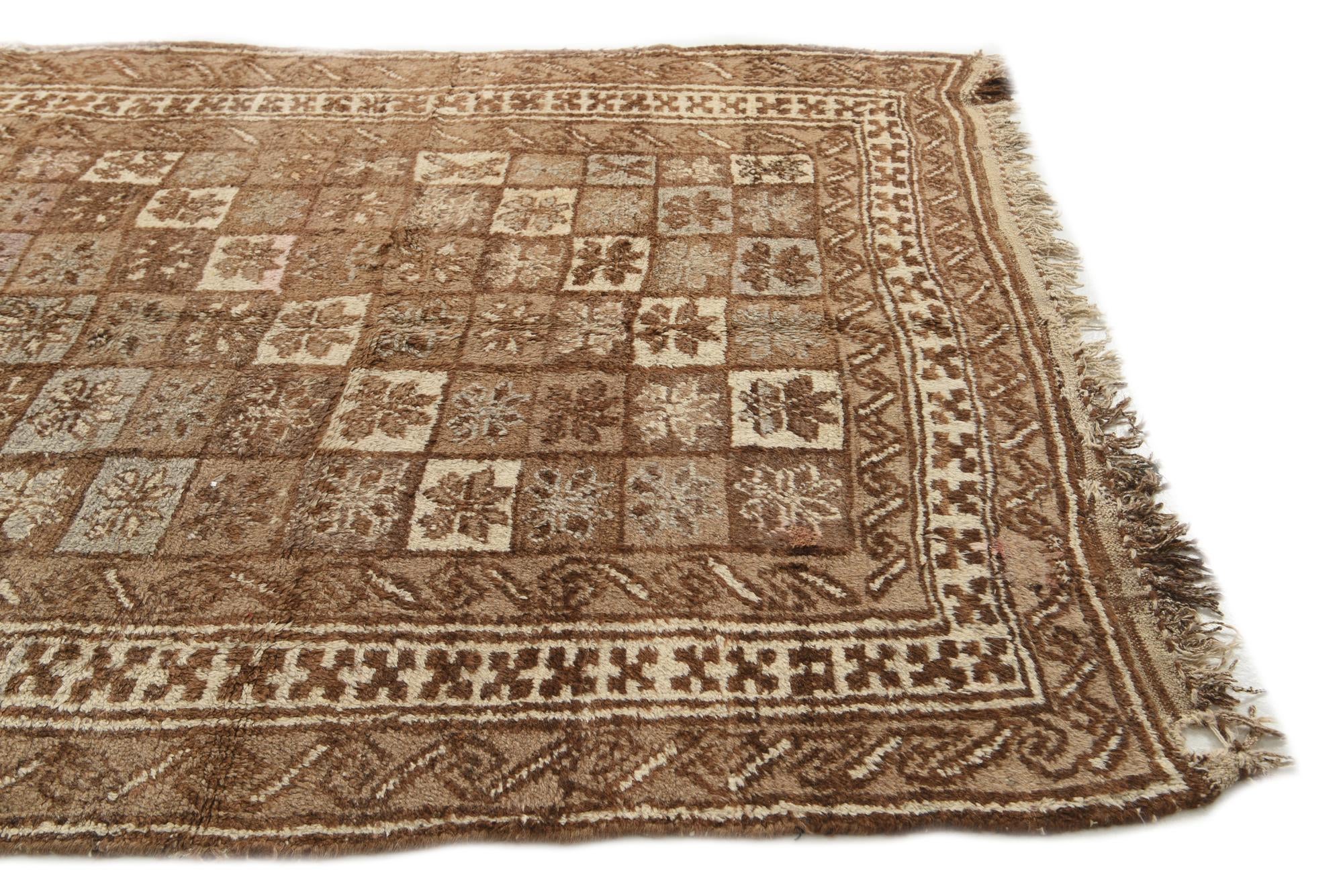 5' 4 x 7' 3 Hand Knotted Moroccan Wool Rug