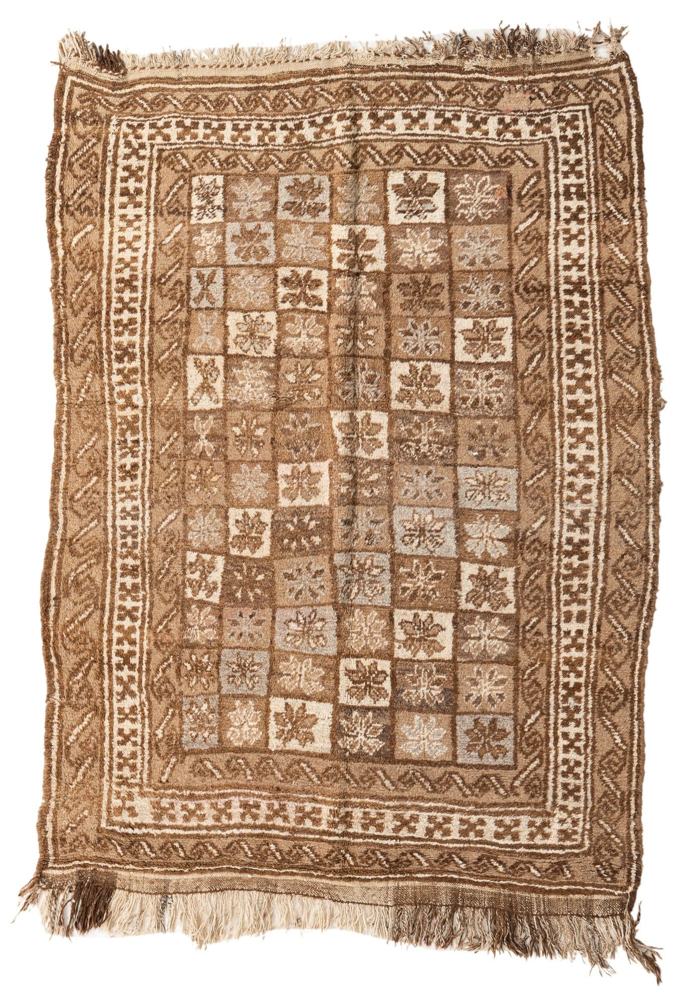 5' 4 x 7' 3 Hand Knotted Moroccan Wool Rug