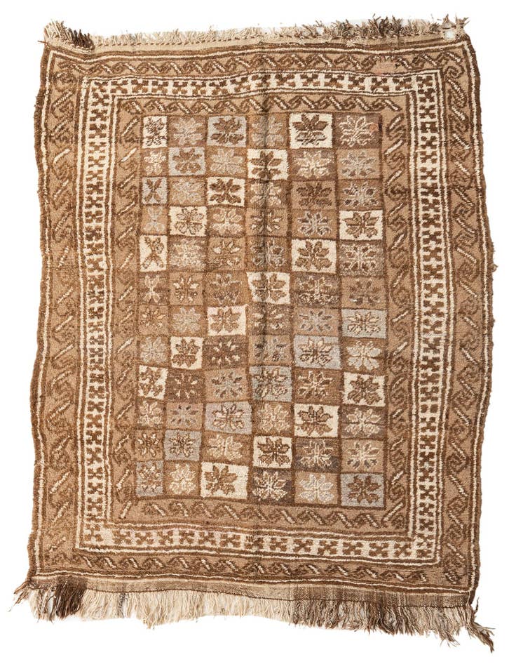 Detail image of 5' 4 x 7' 3 Hand Knotted Moroccan Wool Rug
