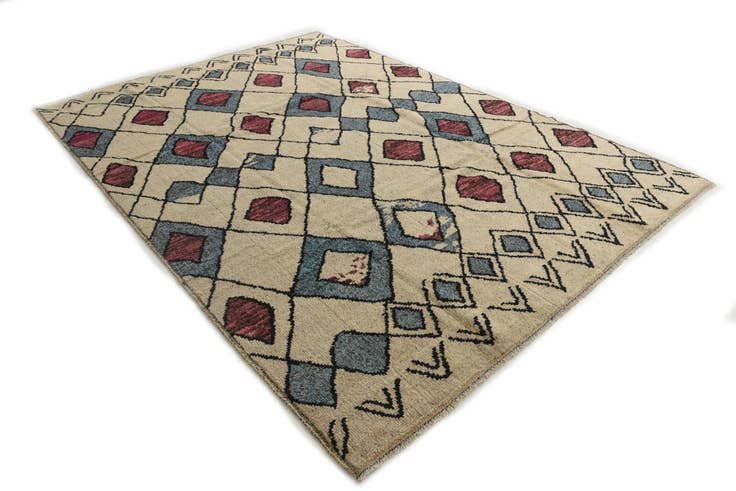 Detail image of 9' x 12' 5 Hand Knotted Moroccan Wool Rug