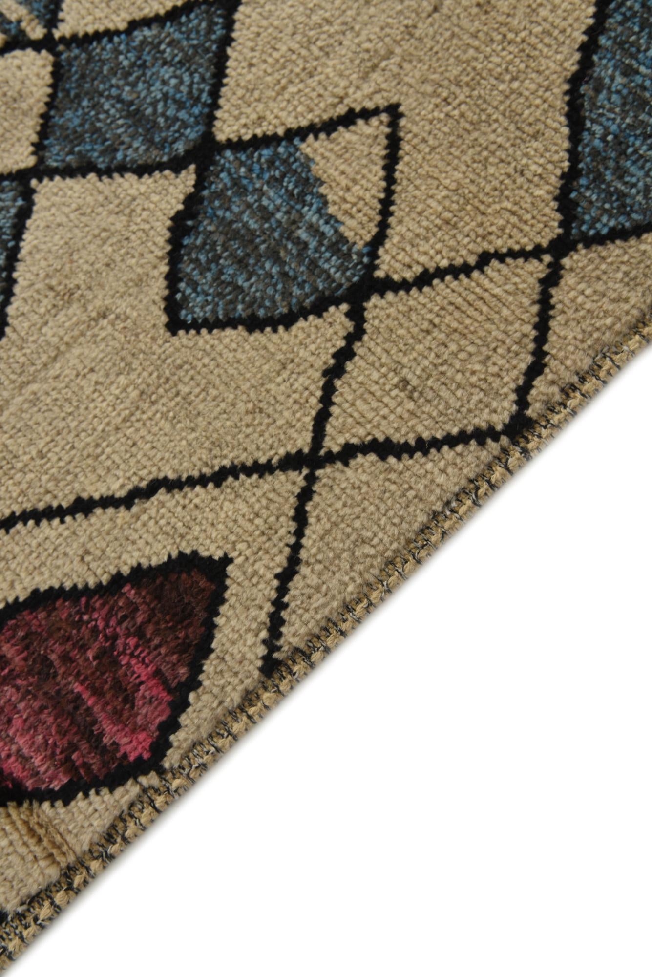 9' x 12' 5 Hand Knotted Moroccan Wool Rug