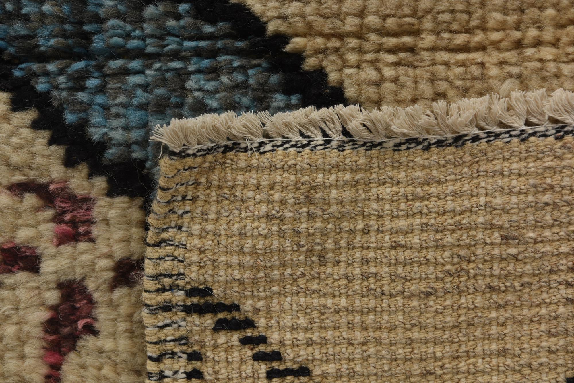 9' x 12' 5 Hand Knotted Moroccan Wool Rug