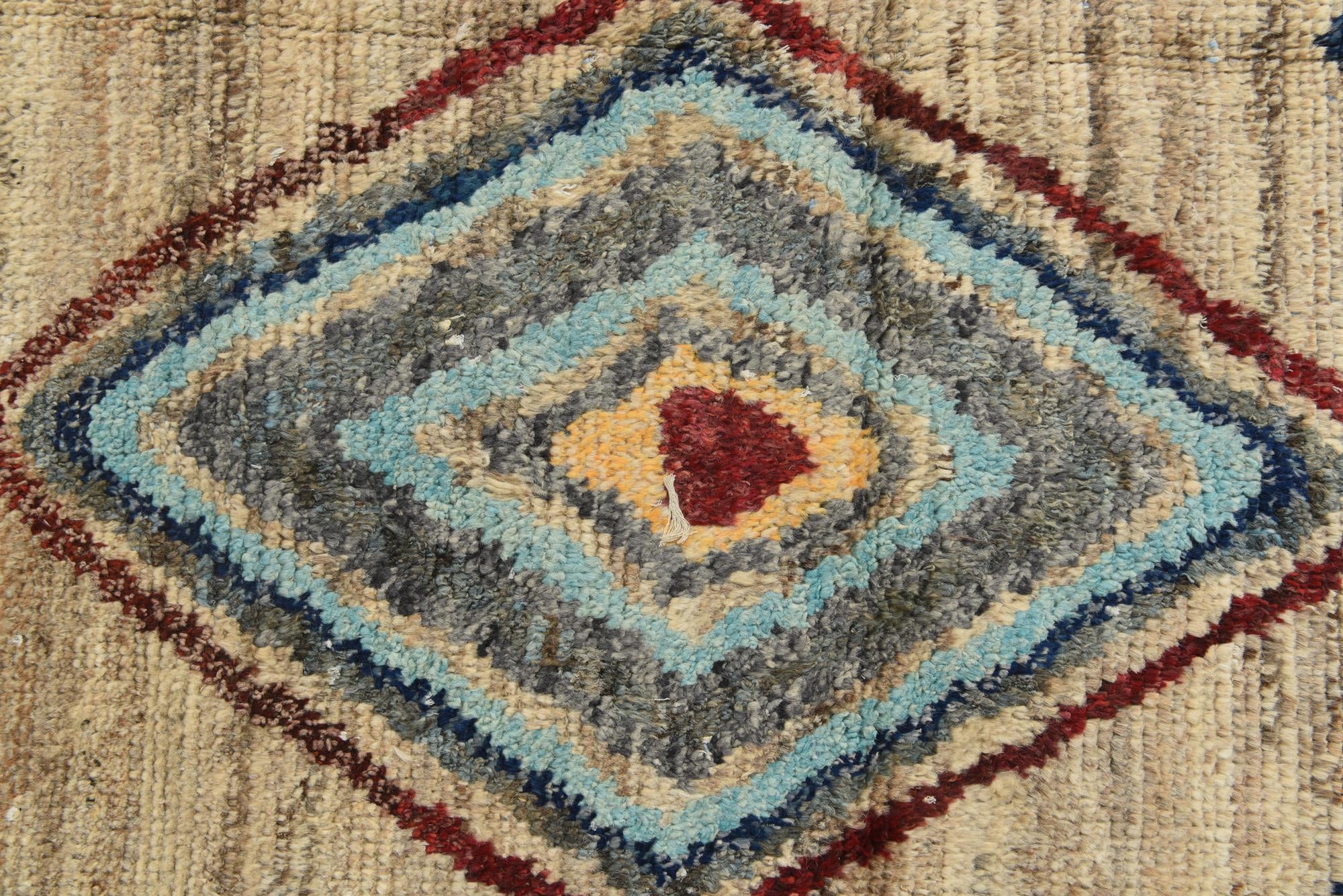 5' 10 x 9' 2 Hand Knotted Moroccan Wool Rug