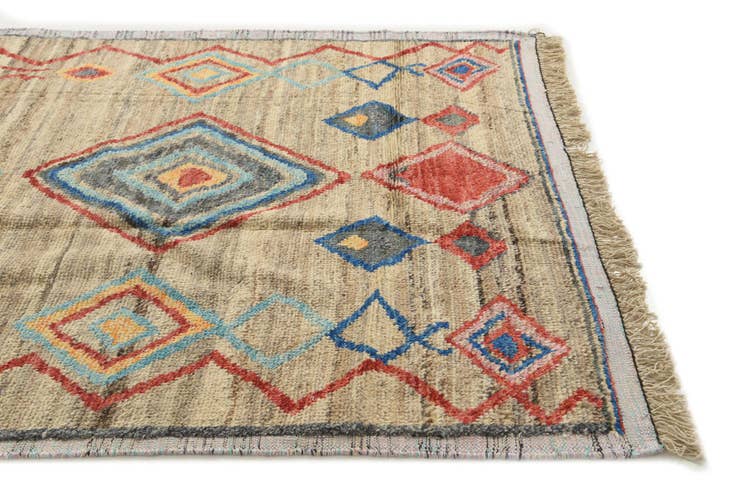 Detail image of 6' x 9' 5 Hand Knotted Moroccan Wool Rug