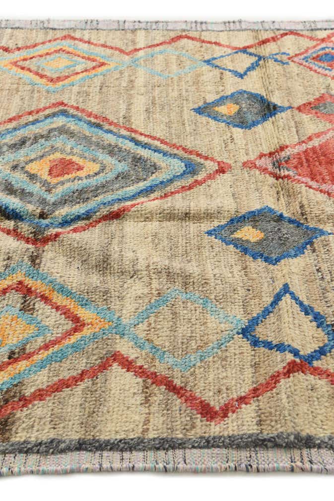 6' x 9' 5 Hand Knotted Moroccan Wool Rug
