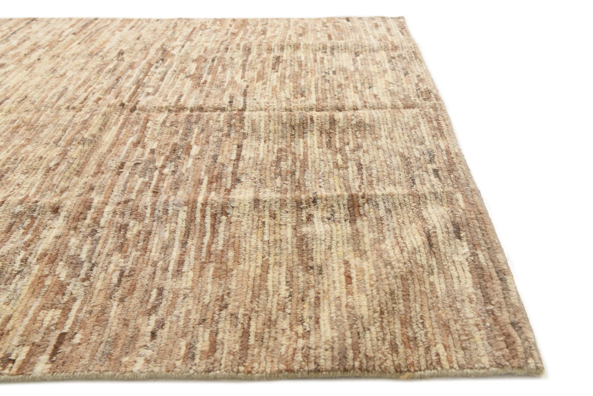 4' 8 x 6' 4 Hand Knotted Moroccan Wool Rug