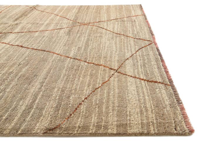 Detail image of 5' 9 x 8' 3 Hand Knotted Moroccan Wool Rug