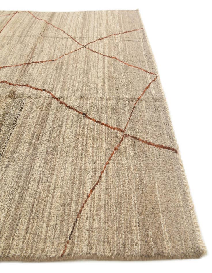 Detail image of 5' 8 x 8' 4  Hand Knotted Moroccan Wool Rug